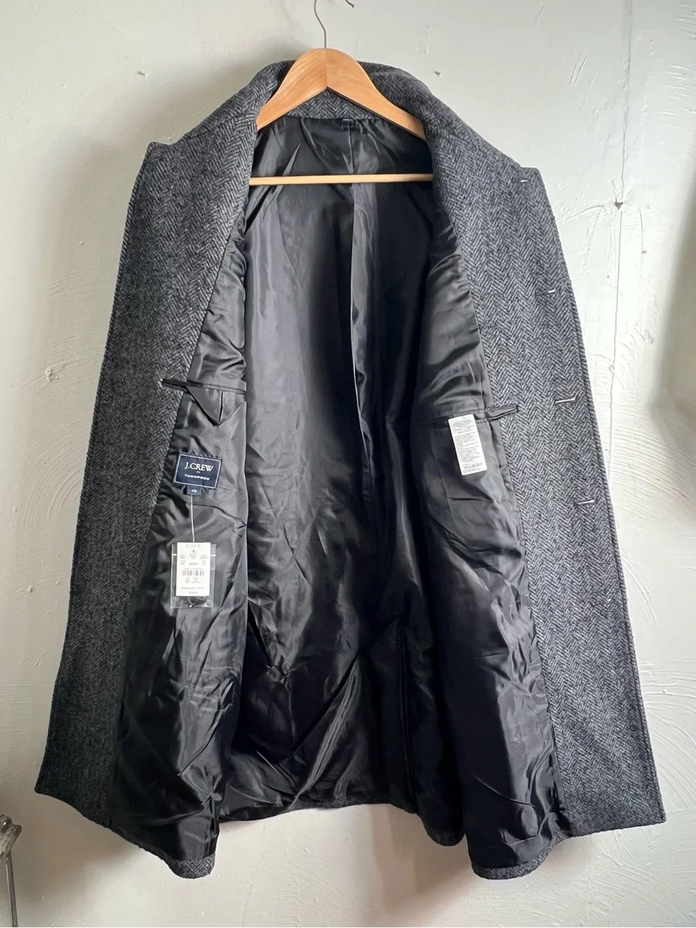 J Crew Chevron Thompson Car Coat NWT
